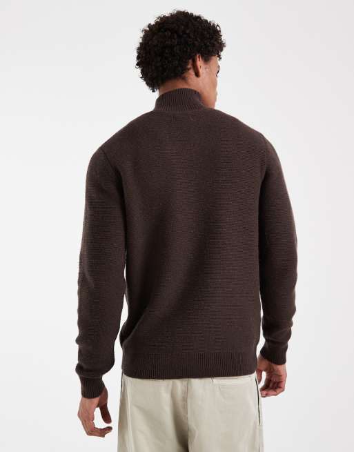 Levi's quarter zip sweatshirt in brown, 2 of 5