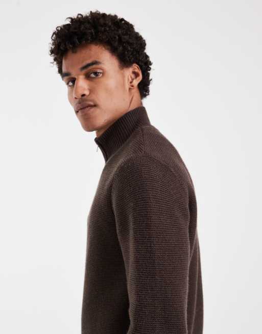 Levi's quarter zip sweatshirt in brown, 4 of 5