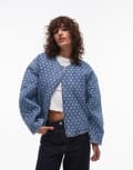 [Levi's] Levi's quilted denim jacket in mid blue XS BLUE