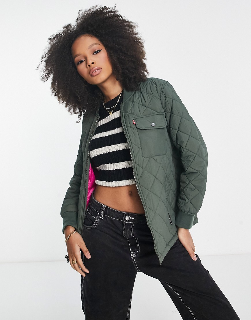 Levi's quilted jacket in green