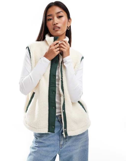 Levi's - Ramsey - Bodywarmer van sherpa-borg in beige