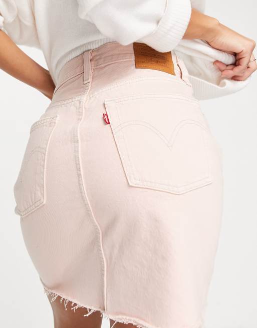 Levis denim 2025 skirt pink