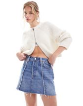 ASOS DESIGN festival suede patchwork western style mini skirt in
