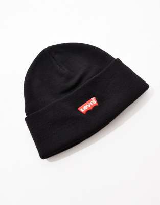 Levi's Red Batwing Embroidered Beanie