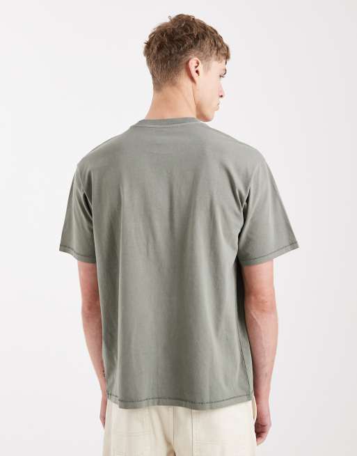 Levi's red tab garment dye vintage t-shirt in khaki, 3 of 5