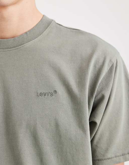 Levi's red tab garment dye vintage t-shirt in khaki, 5 of 5