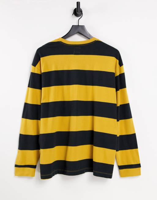 black and yellow striped long sleeve