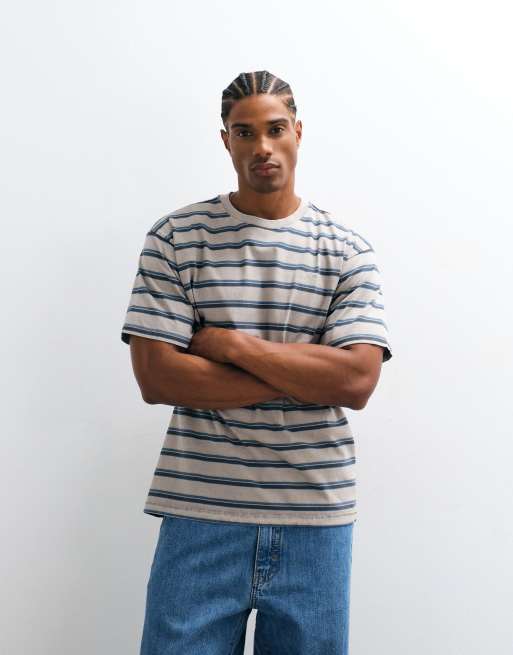 Levi's red tab vintage stripe t-shirt in grey, 5 of 6