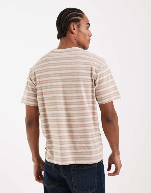 Levi's red tab vintage t-shirt in stone stripe, 3 of 5