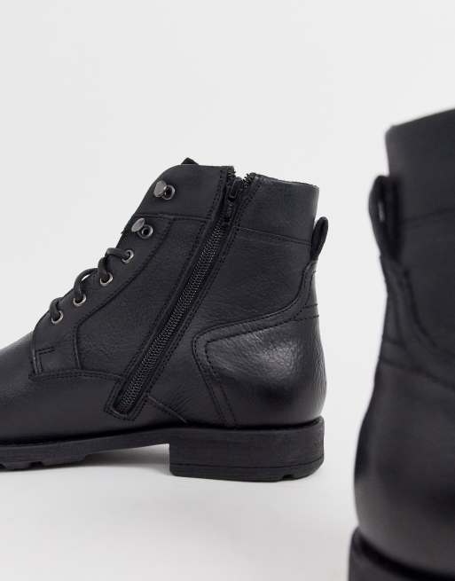 Levi s Reddinger leather boot in black ASOS