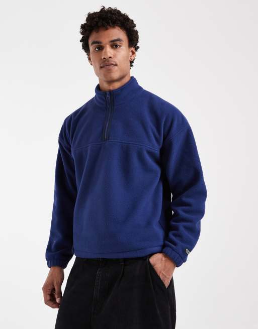 Levi's redwood 1/4 sweatshirt in navy, 2 of 5