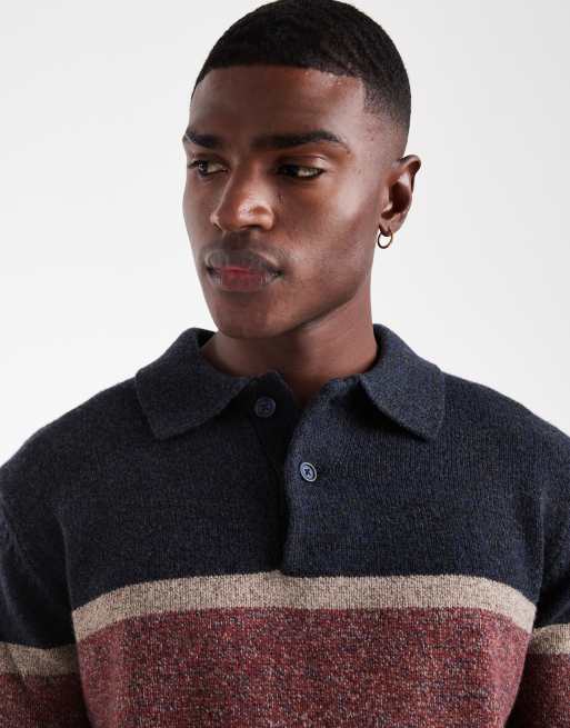 Levi's - Redwood - Pull à rayures rugby sur la poitrine - Bleu marine chiné, 5 de 5