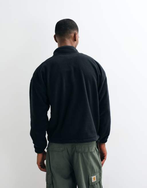 Levi's redwood quarter zip sweatshirt in black, 3 of 5