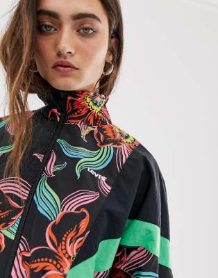 levi's reese windbreaker in tropical print