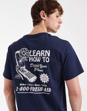 Levis relaxed back graphic print t-shirt in navy