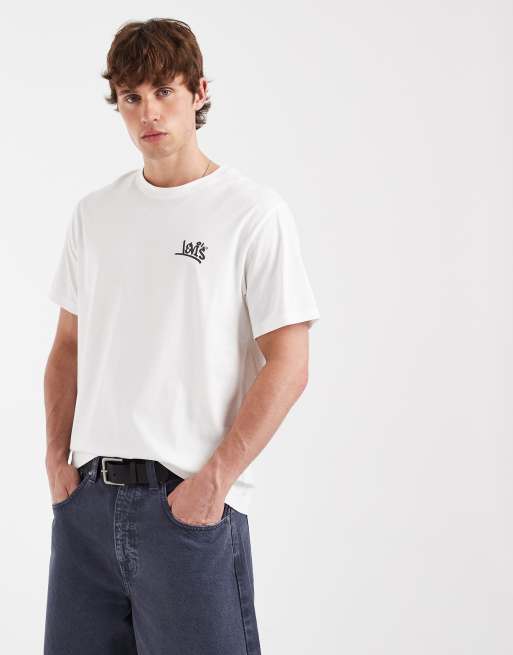 Levi's relaxed back graphic print t-shirt in white, 4 of 5