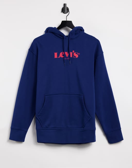 Navy blue deals levis hoodie