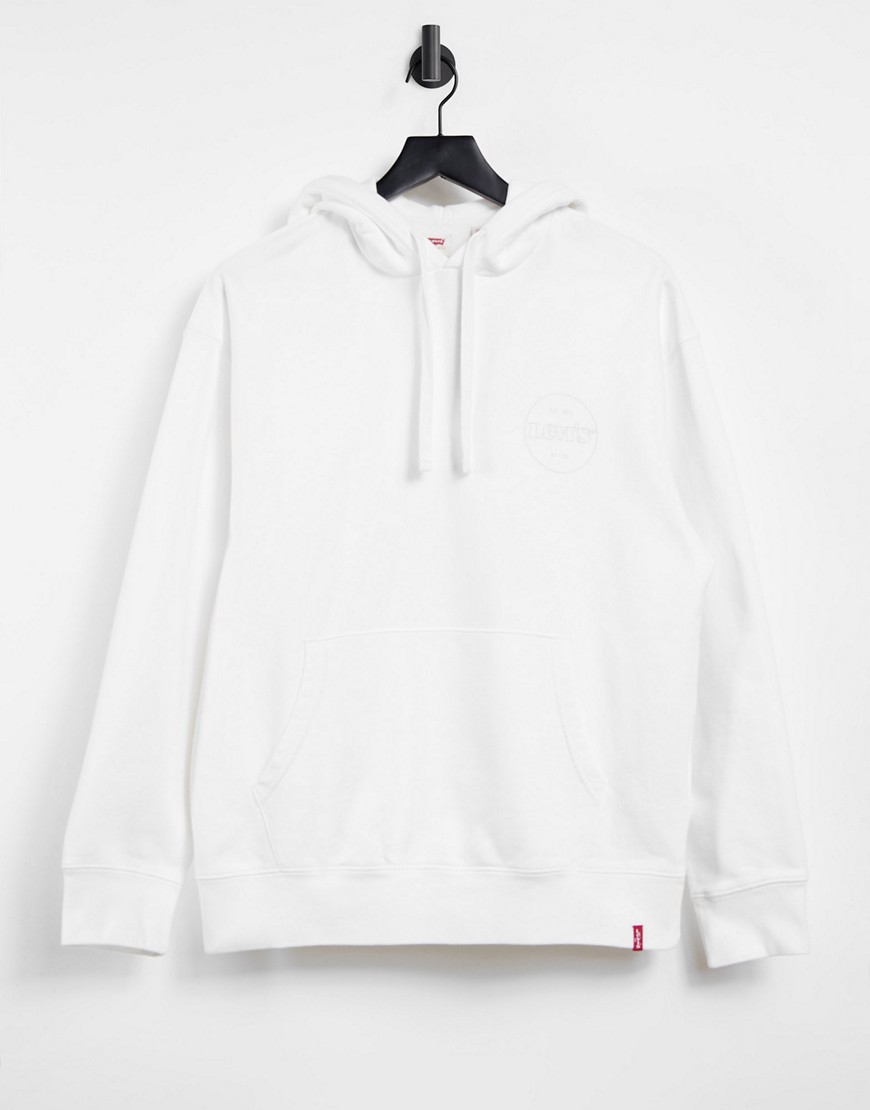 Levi's RELAXED FIT LOGO MODERN VINTAGE LOGO HOODIE IN WHITE