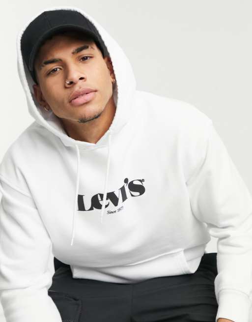 Levi s relaxed fit modern vintage large logo sweatshirt in white