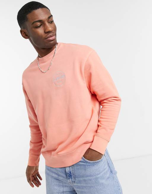 Levi's relaxed fit modern vintage logo sweatshirt in garment dye coral  quartz pink | ASOS