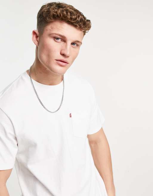 Levis white pocket t 2024 shirt