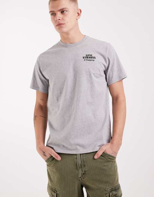 Levi's – Relaxed-Fit-T-Shirt in Grau mit Western-Grafikmotiv am Rücken, 4 von 5