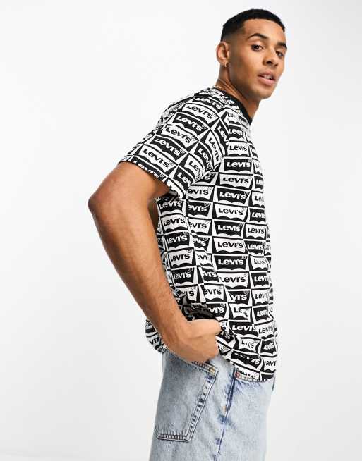 Levi's relaxed fit t-shirt with allover logo print in multi