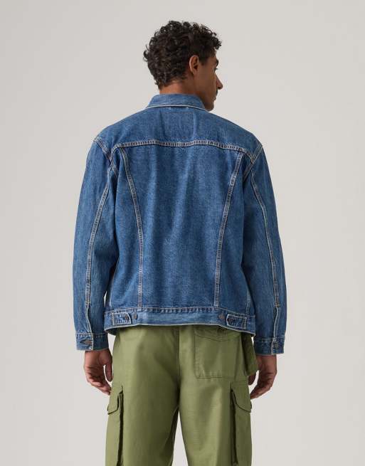 Levi's Relaxed fit trucker jean jacket in dark blue, 2 of 4