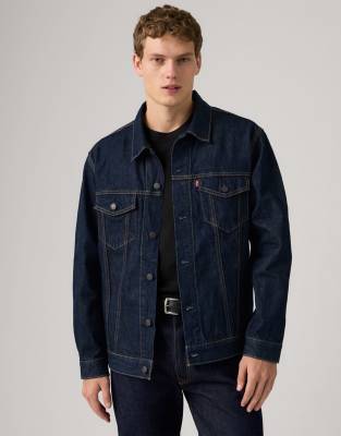 Levi's Herren Blau Jeansjacke "New Relaxed Fit Truck", Gr. S, (Wash It Out Rinse T), Denim/Jeans, Obermaterial: 100% Baumwolle, Relaxed Fit, 1-Kno... - Bild 4