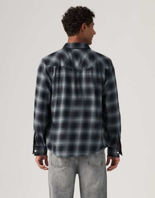 Levi's Relaxed fit western shirt in blue denim, 2 of 4