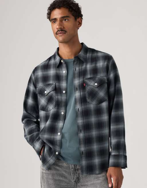 Levi's Relaxed fit western shirt in blue denim, 4 of 4