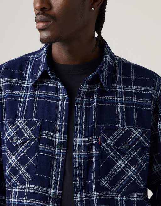 Levi's Relaxed fit western shirt in blue, 3 of 4