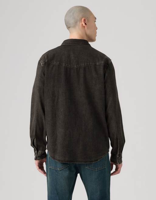 Levi's Relaxed fit western shirt in brown, 2 of 4