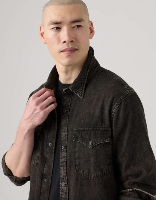 Levi's Relaxed fit western shirt in brown, 3 of 4