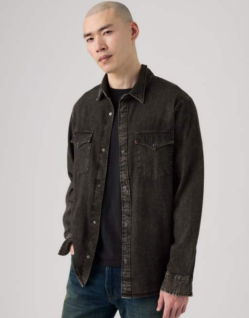Levi's Relaxed fit western shirt in brown, 4 of 4