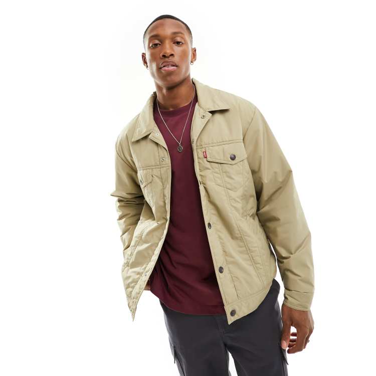 Levi's khaki sherpa store jacket