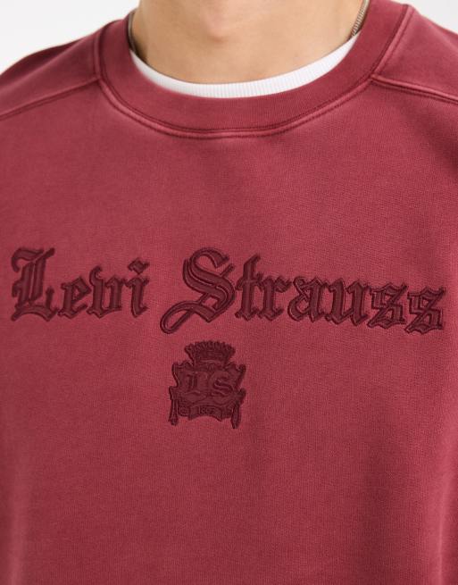 Levi's relaxed sweatshirt met grafische print in rood, 5 van 5