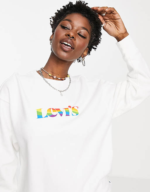 Levi's relaxed sweatshirt with logo in white