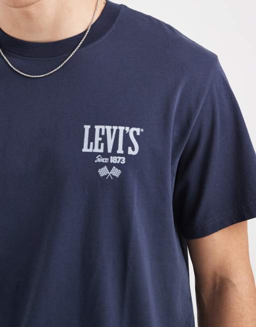 トップス Etavirp. Mirror Logo Tee Navy Levi's relaxed t-shirt in navy | ASOS
