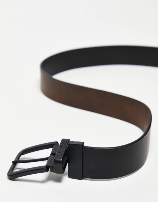 Levi's Reversible core leather belt in matte black & brown , 2 of 4
