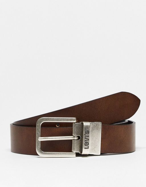 Reversible Black and Tan Leather Belt