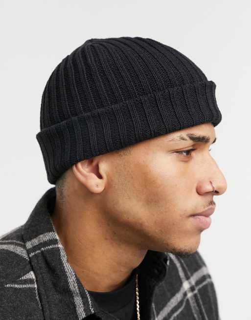 Levi's Ribbed Beanie Bonnet Homme , Noir (Black), Taille unique :  : Mode