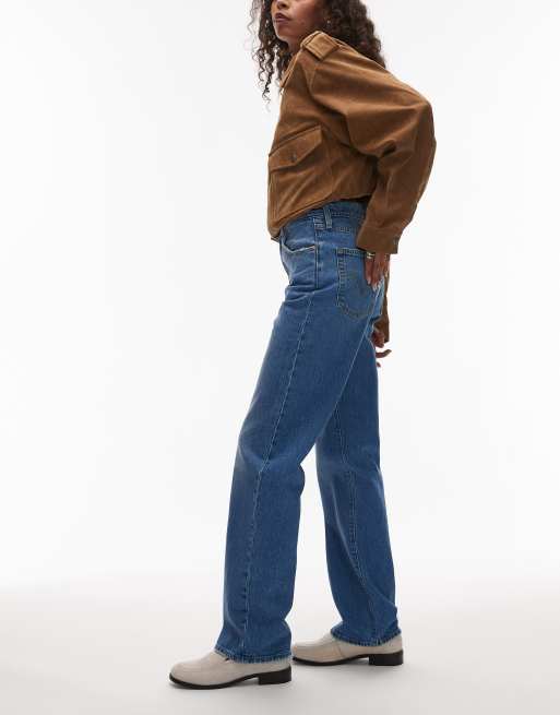 Levi's - Ribcage - Ankellange jeans med lige ben i mellemblå , 3 af 5