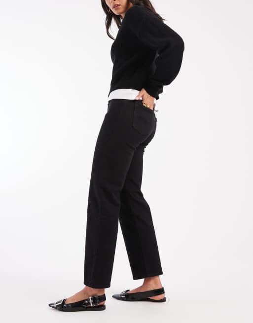 Levi's - Ribcage - Ankellange sorte jeans med lige ben , 2 af 5