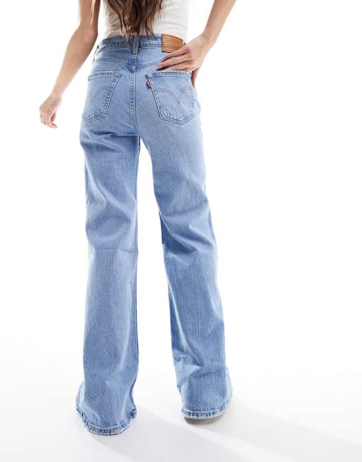 Levi's Ribcage Bells bootcut jeans in light blue wash