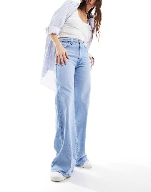 Levi's Ribcage Bells bootcut jeans in light blue wash