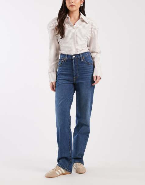 Levi's - Ribcage Bells - Flared jeans met hoge taille in donkerblauw - view 1