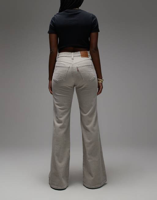 Levi's - Ribcage - Bells - Flared jeans met hoge taille in lichtgrijs , 3 van 5
