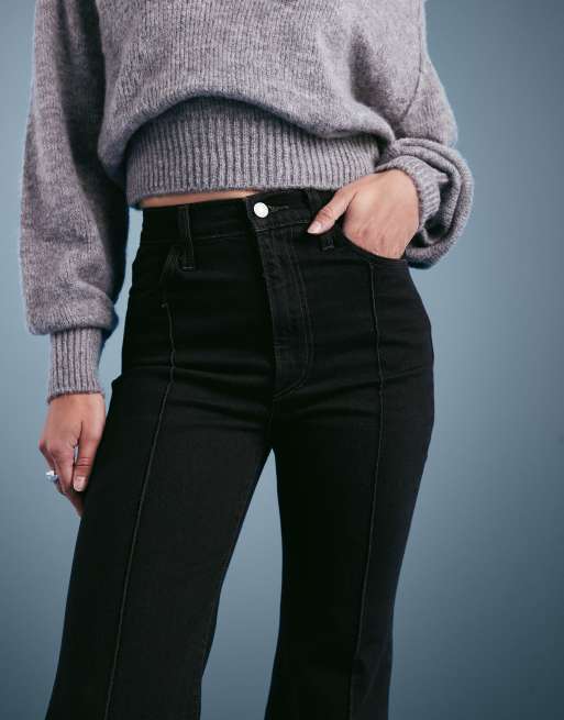 Levi's – Ribcage Bells – Svarta, tvättade, utsvängda jeans med hög midja , 4 av 5