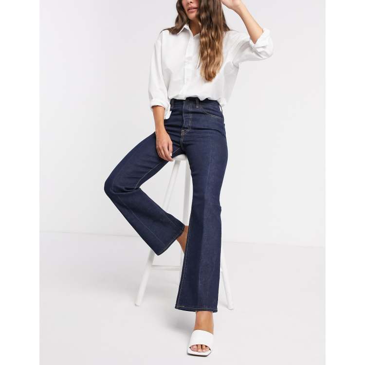 Levi's Ribcage bootcut jeans in indigo | ASOS